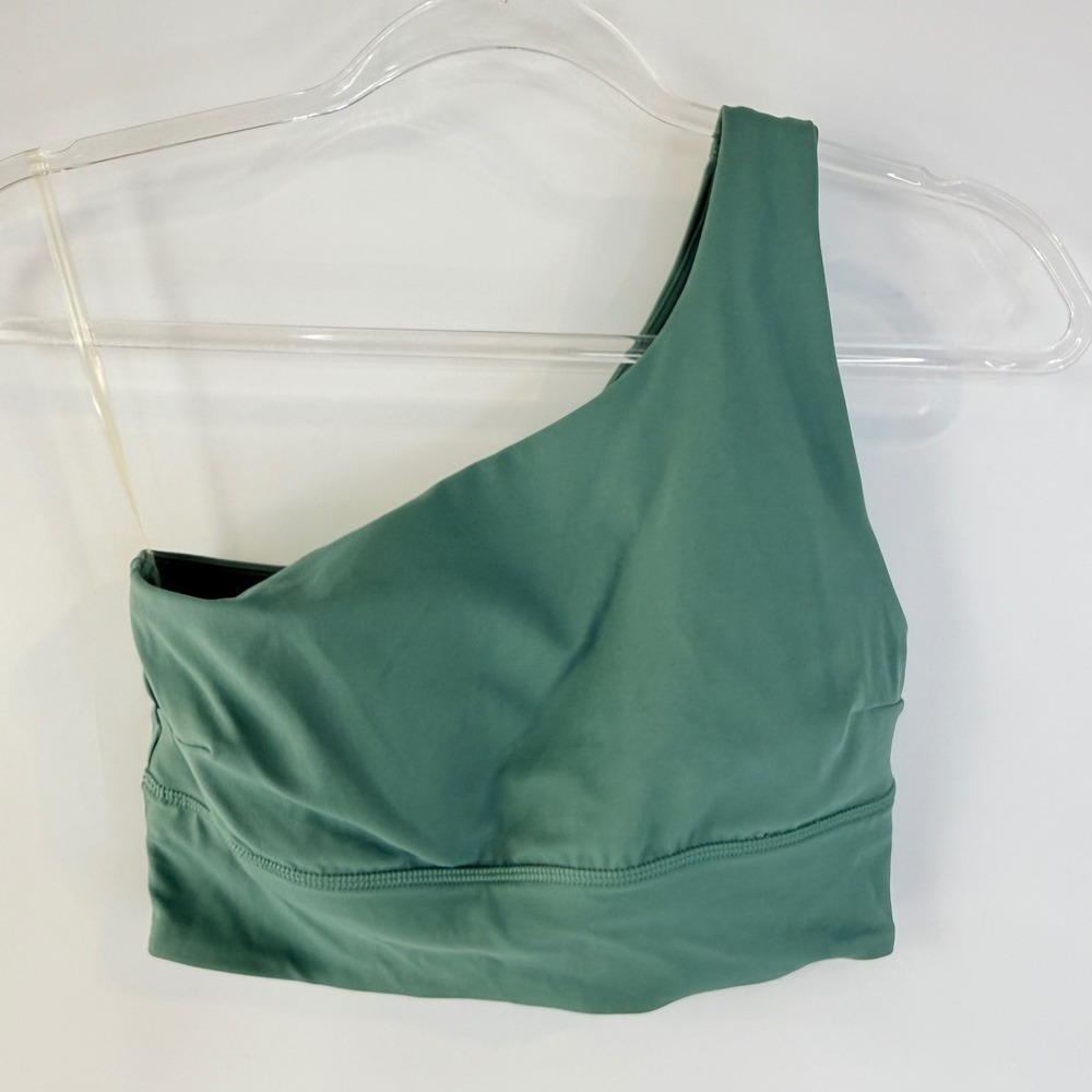 Lululemon Align Asymmetrical Bra Womens 6 Medium Forest C/D Cup W2DXJS